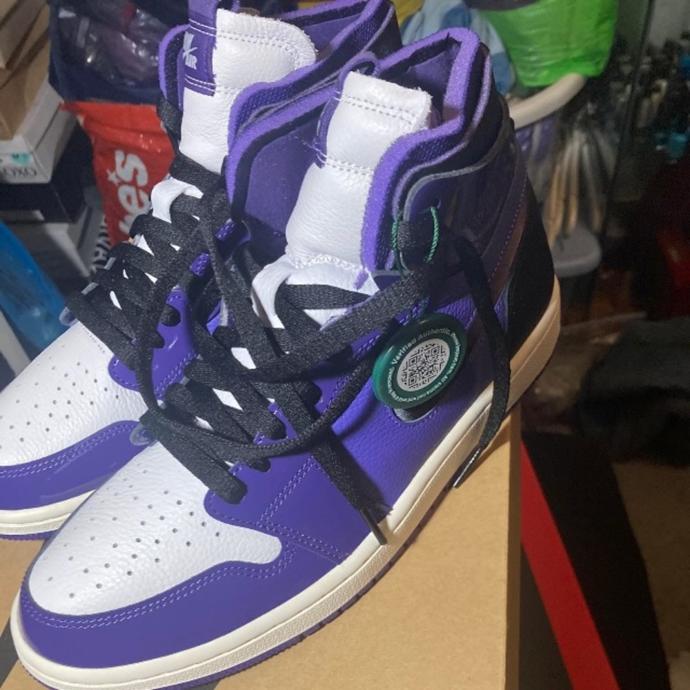 Jordan Purple and White High-Tops